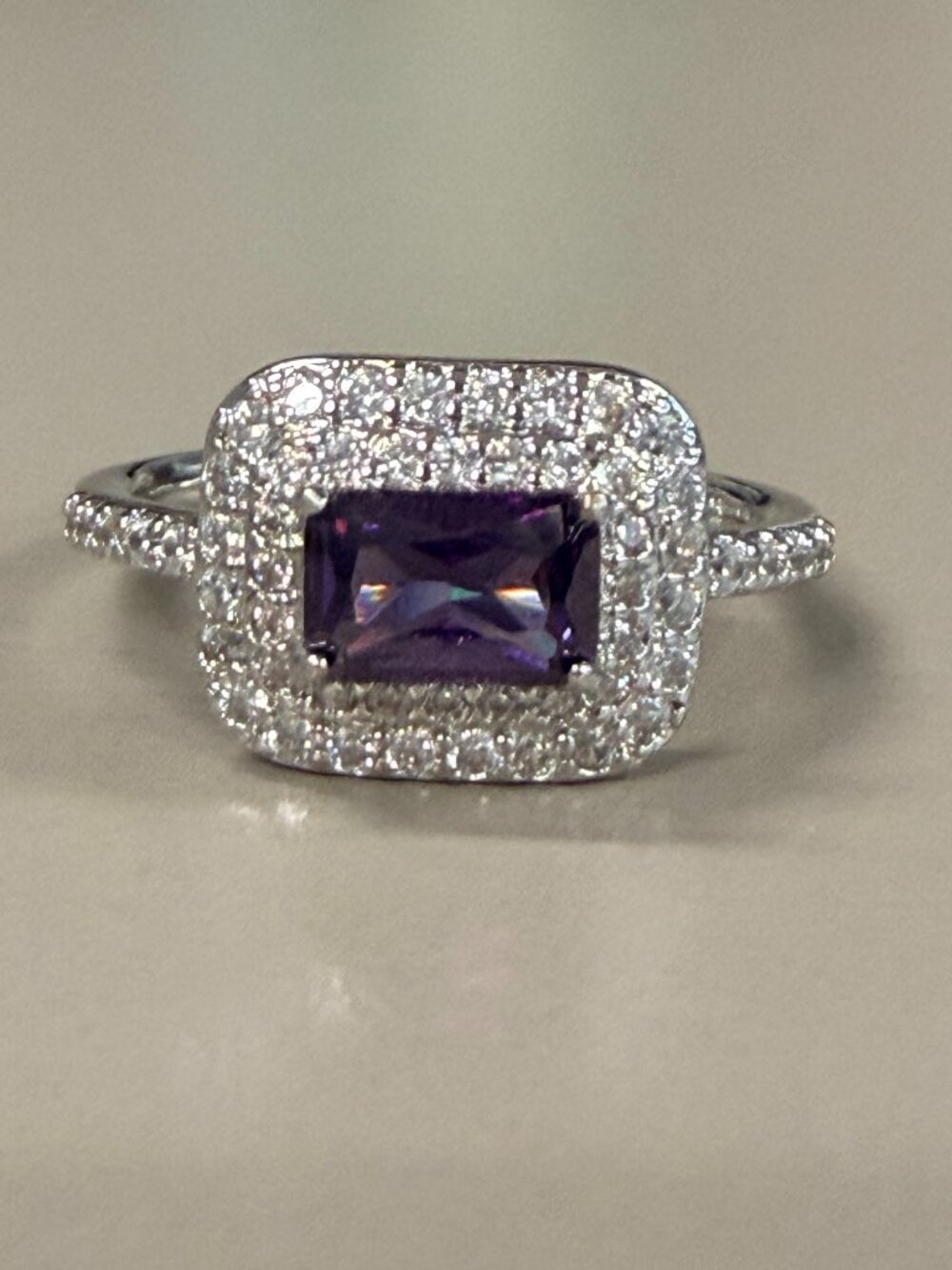 Bomb Party Kids Purple Amethyst Adjustable Ring